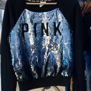 Rare Beautiful Sequin Pink sweat shirt